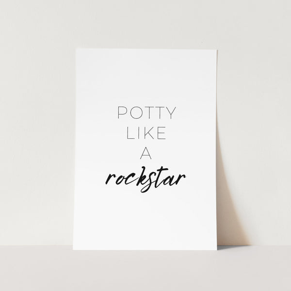 Potty Like a Rockstar Art Print