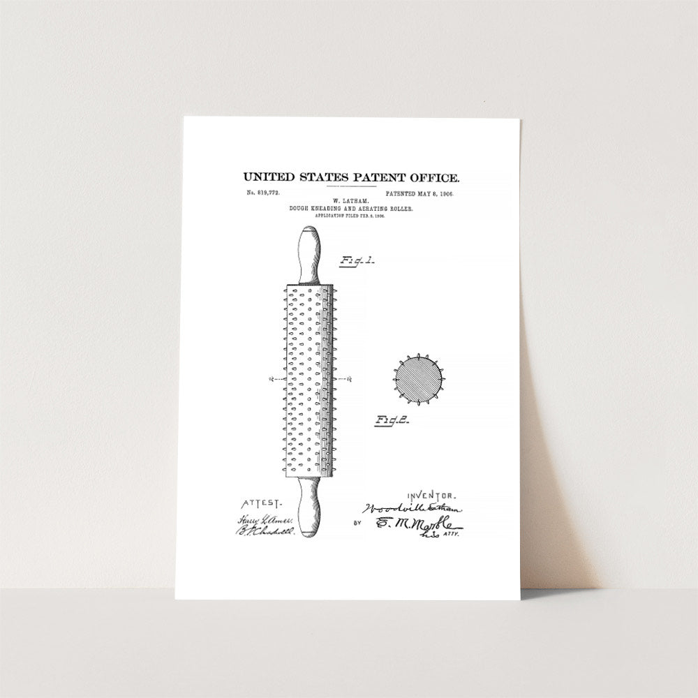 Rolling Pin Patent Art Print