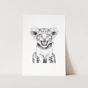 Safari Baby Lion Art Print