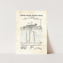 Load image into Gallery viewer, Salvage Ship Patent Art Print