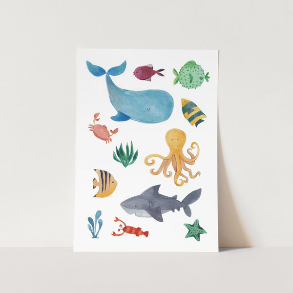 Sea Creatures Art Print