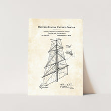 Load image into Gallery viewer, Ship Sails Patent Art Print