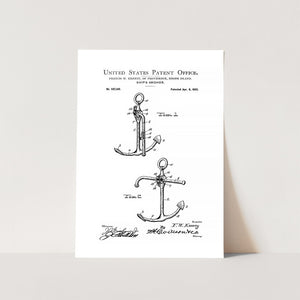 Ships Anchor Patent Art Print