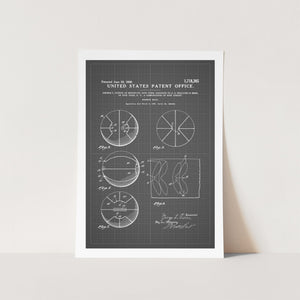 Spalding Basket Ball Patent Art Print
