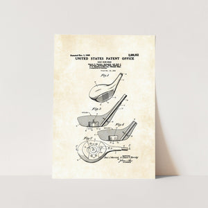 Spalding Golf Club Patent Art Print
