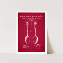 Load image into Gallery viewer, 1870 Spoon and Fork Handles Patent Art Print