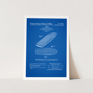 Surfboard Patent Art Print