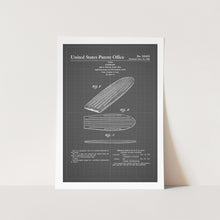Load image into Gallery viewer, Surfboard Patent Art Print