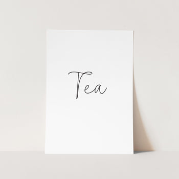 Tea Text Art Print