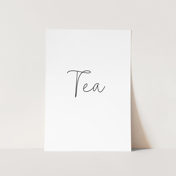 Tea Text Art Print