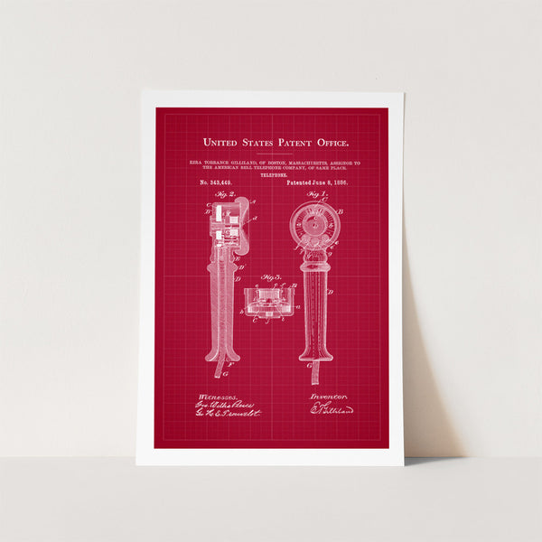 Telephone Patent Art Print