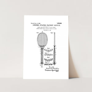 Tennis Racket Patent Art Print