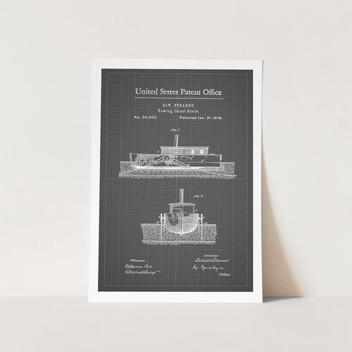 Tug Boat Patent Art Print