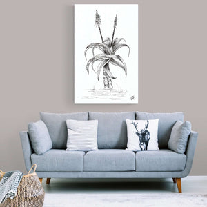 Aloe with 2 Flowers by Jenna Art Print