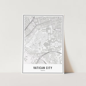Vatican City Map Art Print