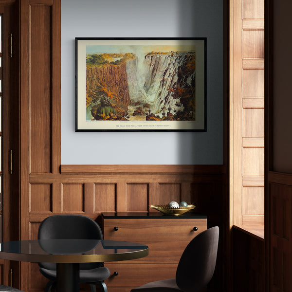 The Falls from the East End of the Chasm to Garden Island Victoria Falls Art Print