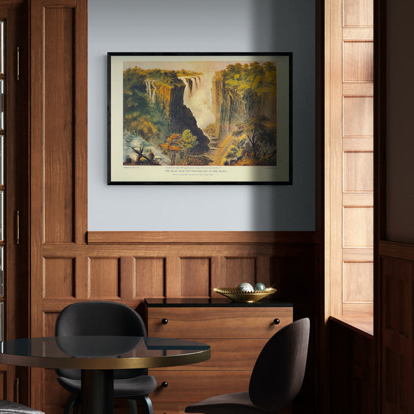 The Falls from the Western End of the Chasm Victoria Falls Art Print