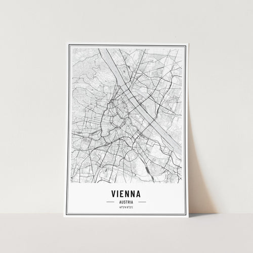 Vienna Austria Map Art Print