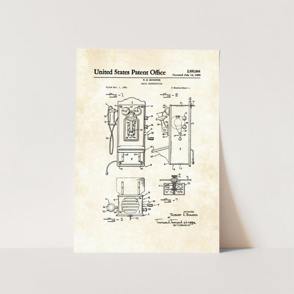 Vintage Telephone Patent Art Print