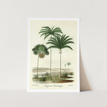 Vintage Tropical Landscape Art Print