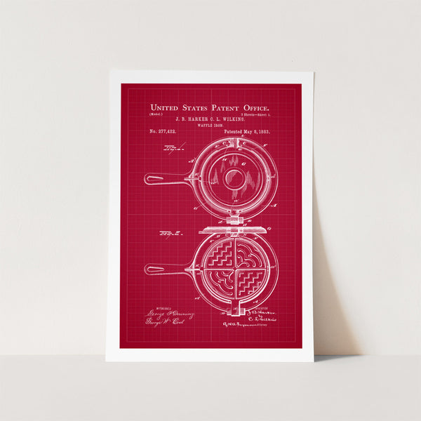 Waffle Iron Patent Art Print