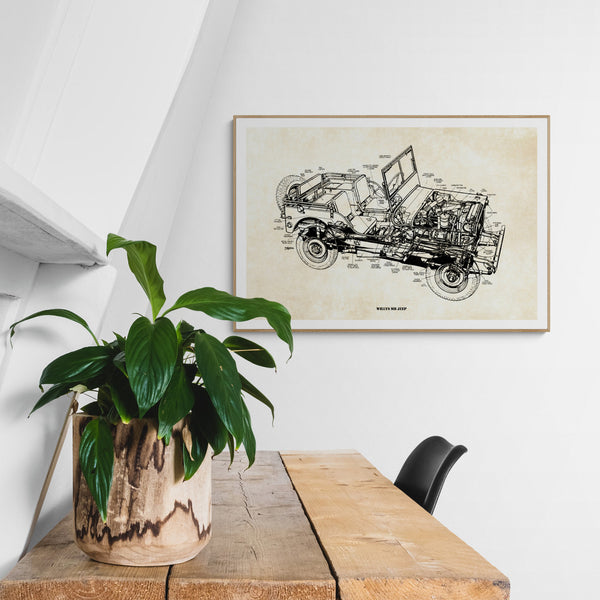 Willys MB Jeep Patent Art Print