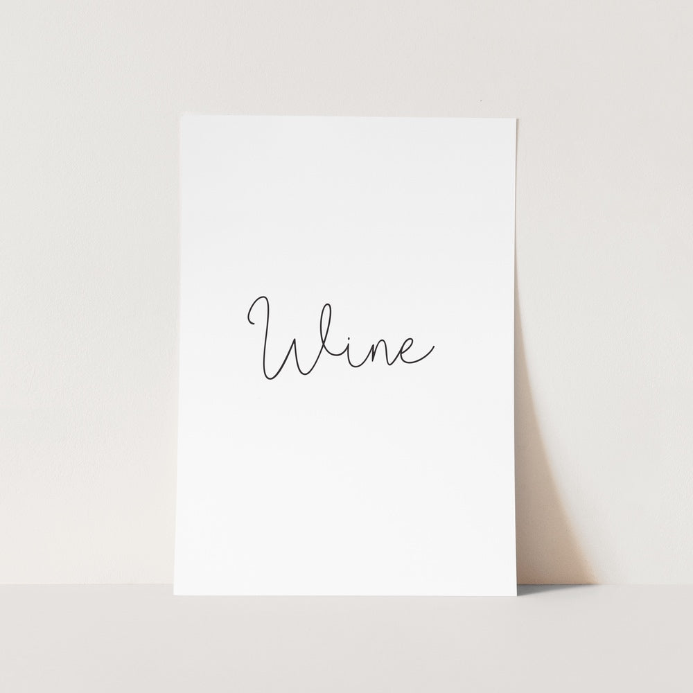 Wine Text Art Print