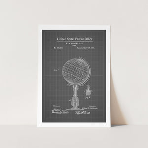 World Globe Patent Art Print
