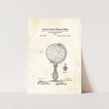 Load image into Gallery viewer, World Globe Patent Art Print