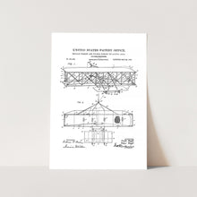Load image into Gallery viewer, Wright Brothers Flying Machine Patent Art Print
